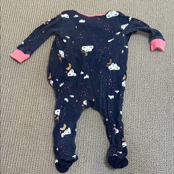 GERBER One Piece Pajama - Navy and Pink - Picture 7 of 7